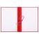 A4 course folder, boumvinyl, scallops/cassation, without paper, red color (capacity up to 300 sheets)