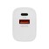 Network charger GQ-5, USB, Type-C, 3 A, 20 W, QC+PD, White