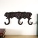 Decorative metal hooks "Three elephants" 12x25.5x4 cm