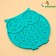 Rug for licking on suction cups 15 x 16 cm, green