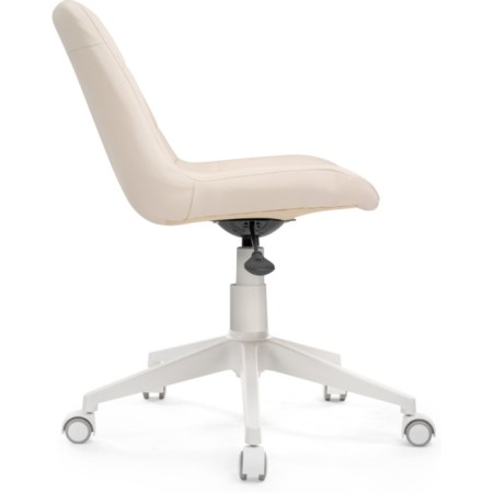 Computer chair Kelmi 1 plastic/eco -leather, white/ivory 51x61x78 cm-2