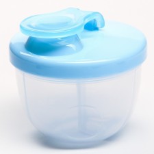 Container for storage of baby food, 3 sections of 90 ml., 9.2x8.8x8 cm., 270 ml., Blue color