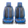 Frame 3D capes Car Performance, 2 pcs, eco-leather, black-blue