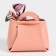 Leather gift handbag 13 x 12 x 5.5 cm pink