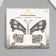 Stick plastic rhinestones "Butterfly" mix 12x16 cm