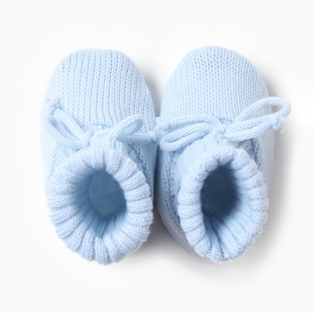 Baby booties, blue color, age 6-9 months-1