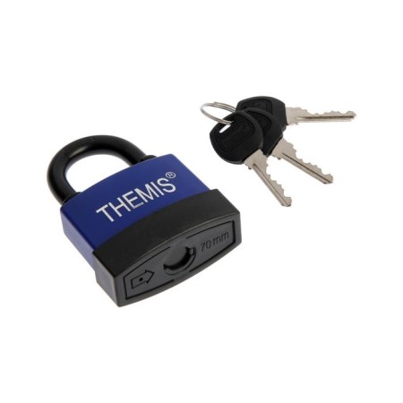 The castle is hinged, 70 mm, copper cylinder, moisture -proof, short puff, 3 keys mix-3