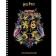 Notebook of 48 sheets in the cage on the crest "Harry Potter", covered cardboard, matte lamination, 3D foil, offset block, 4 types of mix