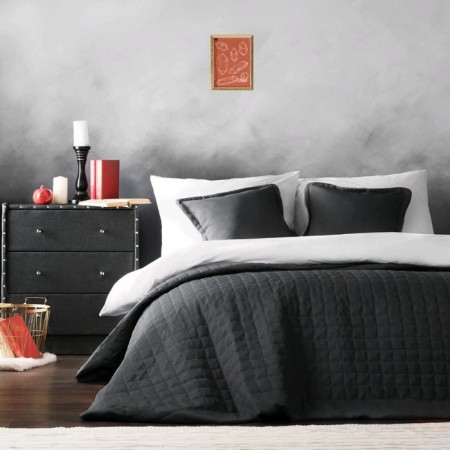 Set "Ibiza": a bedspread 160 x 220 cm, pillowcases 40 x 40 cm - 2 pcs, dark - gray