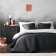 Set "Ibiza": a bedspread 160 x 220 cm, pillowcases 40 x 40 cm - 2 pcs, dark - gray