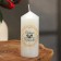 Interior candle "column", white, 4x10 cm