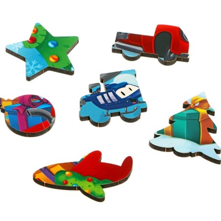 New Year's puzzle New Year's "New Year! Helpers Santa Claus "-3