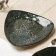 Ceramic plate "Stone", 18 x 18 cm, dark gray color