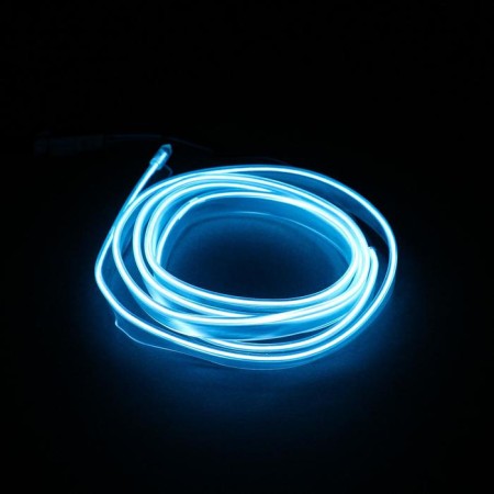 Neon thread for lighting salon, white, 1 m