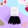 Hair elastic band "Zayshka" (set 6 pcs) my love couple, 4 cm, black
