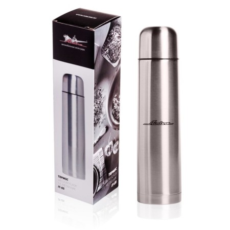 Airline thermos, 1 l, metallic