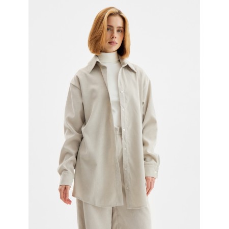 Women's shirt (1), minku, gray-beige color, river 42