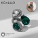 Ring "Jewelry" drop of trio, white-idle color in silver, dimensionless