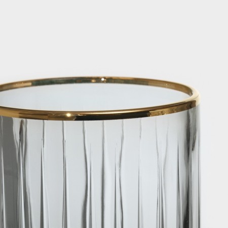 A set of glass glasses Elysia, 445 ml, 4 pcs, with a golden border-2