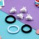 Hair set "Galey" (3 elastic bands 5 cm, 4 crab 2.5 cm) chamomile arc, white