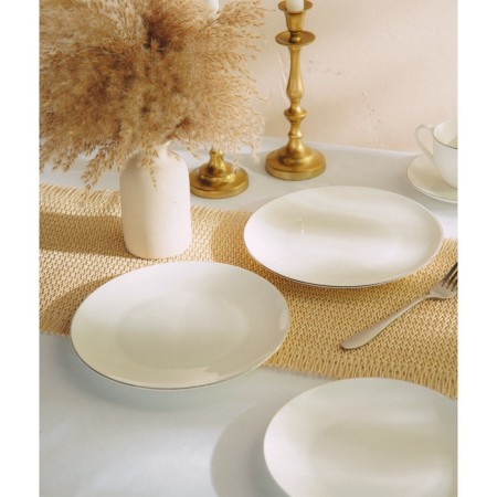Sl Home “Cascon” plates, d = 23.3 cm, set 2 pcs, bone porcelain, white-9