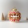 Souvenir Polystone Light "New Year's ball red with white patterns" 16.5x16.5x20 cm