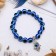Bracelet-cooker "Glazik" hand, color blue, d = 7.5 cm