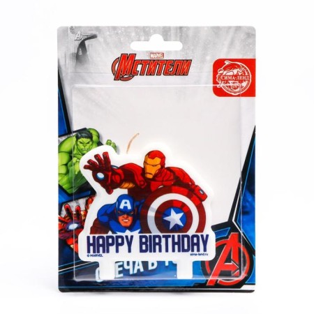 Candle for Cake "Happy Birthday", Avengers-1
