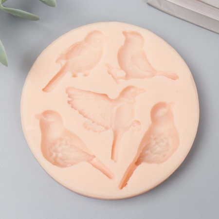 Mold Silicon "Birds" 1.5x3.5 cm-1.5x4.5 cm mix