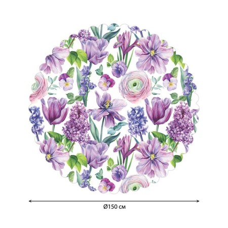 Tables on the table "Flower art", round, Saten, d = 150 cm