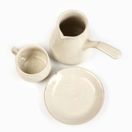 Service "Morocco" a cup with a saucer 4x0.25l + Turk 0.8l, Shebby-5