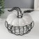 Casket Metal, ceramics "Pumpkin with a leaf" White with black 14x14x13 cm