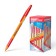 Ballpoint handle Erich Krause R-301 Orange Stick & Grip, Node 0.7 mm, red, rubber emphasis, letter line 1000 meters