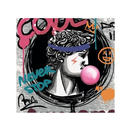 Organizer in a bath on suction cups "Graffiti David", for storing toys and trifles, size 33x39 cm-1