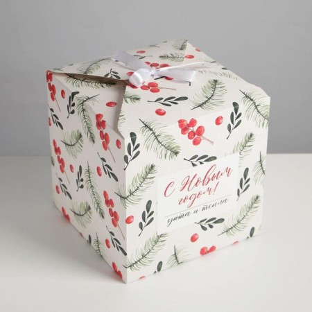 Folding box "New Year", 18 x 18 x 18 cm, new year-2