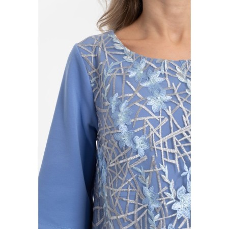 Women's dress, size 44, blue color-7