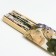 Fan bamboo, textile h = 21 cm "flowers" with a cover, beige