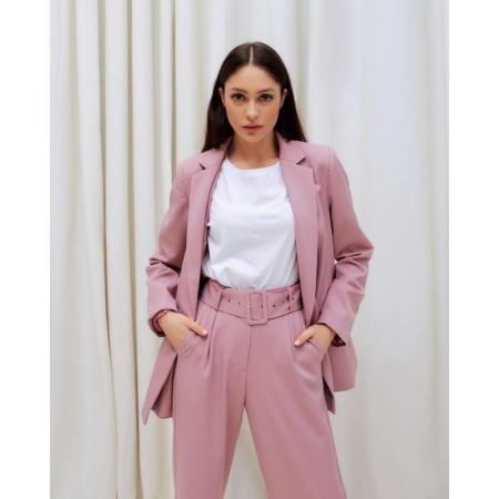 Women's straight pants MIST, size 42, pink color-6