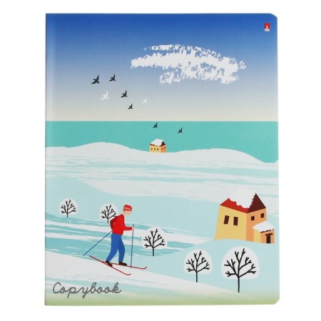 Notebook of 48 sheets in the cage "Seasons", covered cardboard, matte lamination of Soft Touch, foil, mix-3