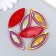 Decor for creativity Plastic "Eye" Holography Red set 6 pcs 2x5 cm