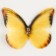 Decor for creativity "Butterfly", two -layer, set of 12 pcs., Size 1 pc. - 5 × 4 cm, yellow color
