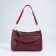 Cross-Bodi bag with zipper, burgundy color