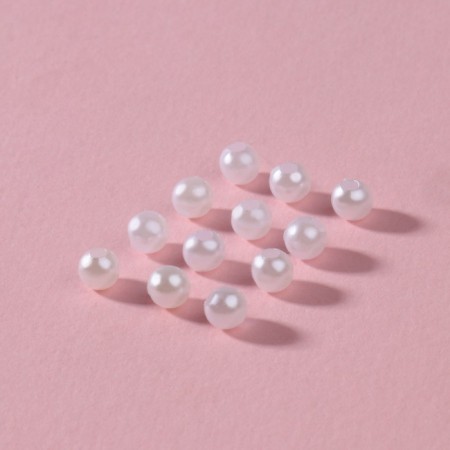 Sewing pearls, d = 4 mm, 500 g, white color-1