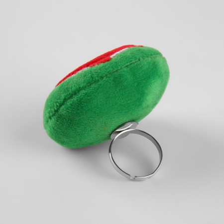 The needle-ring "Arbuzik", 5 × 4.5 × 4 cm, red/green color-1