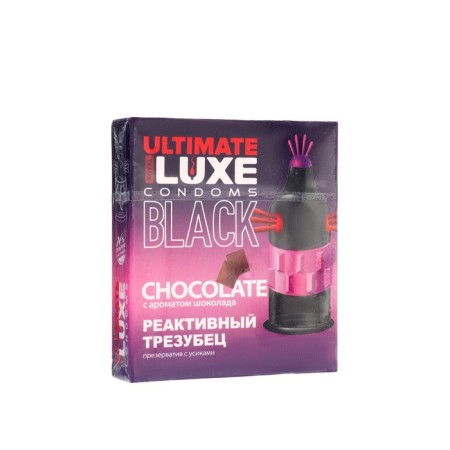 Condoms Luxe Black Ultimate reactive trident, chocolate, 1 pc