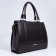 Women's bag El Masta with a zipper, external pocket, long belt, dark brown color