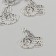 Decor metal for creativity "Cosmonaut on the rocket - went!" 2.3x2.5 cm