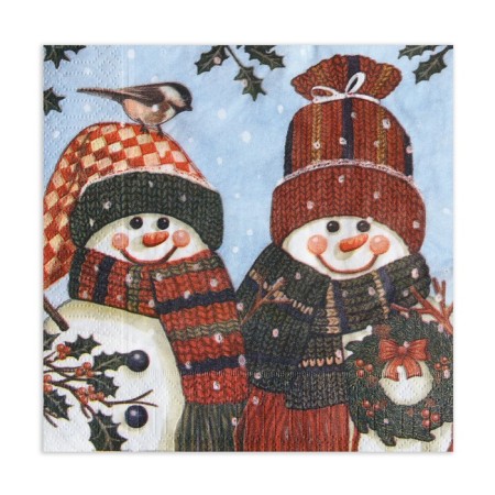 Paper Nev Line Design “Snowmen” 3 layers, 33x33, 20 pcs.-4