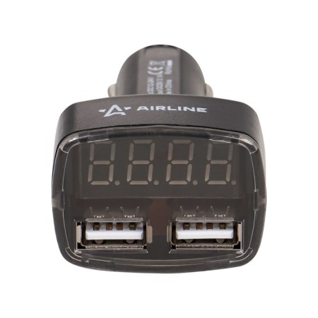 Voltmeter in the cigarette lighter 12-24V + 2USB 3.1a Airline AVM-D-02-2