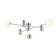 Ceiling EVOLUCE lamp. Sle1105-102-06. Raito. 6x5+60 watts, GU10+E27, 4000K, 100x100x20 cm, color chromium